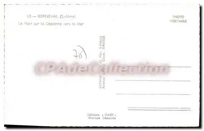 Berneval — Most nad drogą do morza — Éditions Gaby, Nantes — Rewers