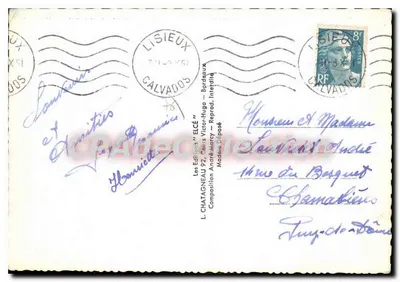 Normandia — ilustrowana kartka pocztowa z mapą geograficzną — Wydawca L. Chatagnéau, nr 92 — Rewers
