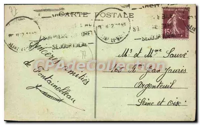 फॉनटेनब्लो से हवाई दृश्य — आर्टिलरी के स्कूल और लारिबोइसियर क्वार्टर — संख्या 913 — पीछे