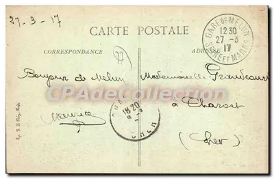 Melun — Widok ogólny i plac Chapu — Wydawca: n° 26 — Rewers