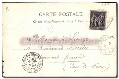 Nemours — Vista della chiesa — Lib. G. Ballet, Nemours — Verso