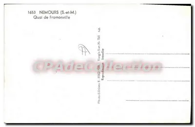 Nemours (S.-et-M.) — Quai de Fromonville — E. Mignon — Verso