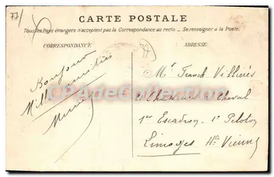 Avon-Fontainebleau — Camp de Infantaria — editor CPAPHIL 296 — Verso