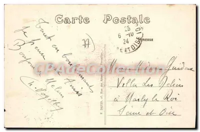 Około Melun — Zamek La Rochette — F. David, Versailles — Rewers