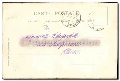 Nangis (S.-&-M.) — Il castello (a sud) — Mauduit, Libraio a Nangis — Verso