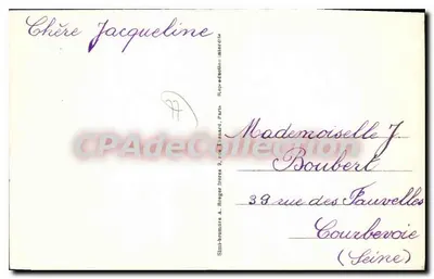 Grouy-sur-Ouercq — Castelo de Gesvres Les Douves — Editor Poncet-Rau — Verso