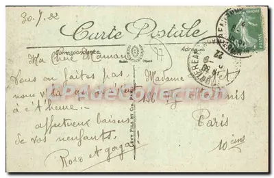 Montereau — De Brug van de Senna en de Kerk — LL. n°9 — Achterkant