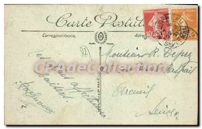 Montereau — La Estatua de Napoleón — LL. — Reverso