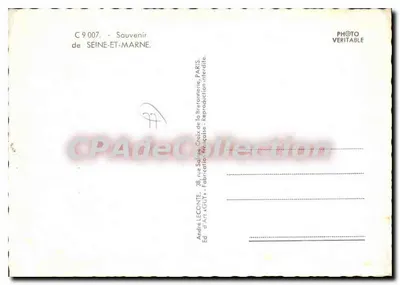 Seine-et-Marne — Panoramiczna kartka pocztowa z mapą departamentu — Wyd. André LECONTE, nr C 9 007 — Rewers