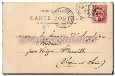 Vale da Chevreuse — Castelo de Senlisse — Editor P. S. & D. Brika, n° 338 — Verso