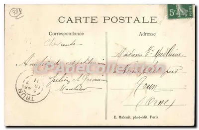 Chevreuse (S.-&-O.) — Ruiny zamku Madeleine — Cour des Communs — E.M. — Rewers