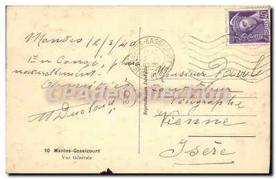 Mantes-Gassicourt — Vista Generale — 10 — Editore Mantes-Gassicourt — Verso