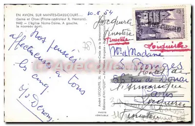 Mantes-Gassicourt — Igreja Nossa Senhora e o novo ponte — Guy — Verso