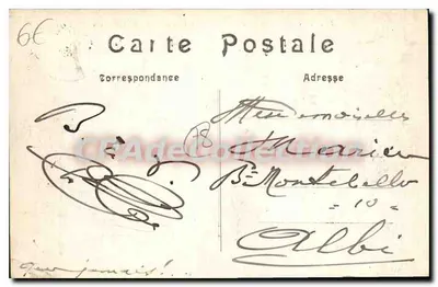 Versailles — Pałac i Katedra widziane z Bois St-Vartan — wydawca nieznany, nr 373 — Rewers