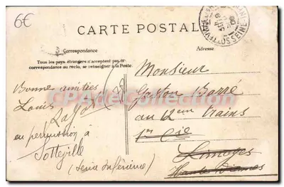 Versailles — Aleja Sceaux w kierunku Zamku — E.L.D. n°212 — Rewers