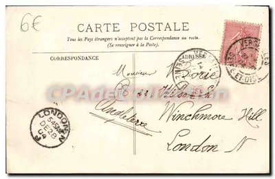 Versailles — Pamiątka Nowego Roku — Méliès & Cie, Paryż — Rewers