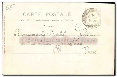 Król i Królowa Włoch w Paryżu — Versailles — Przyjazd do Zameku — 14-18 października 1903 — Vincien Pedad — Rewers