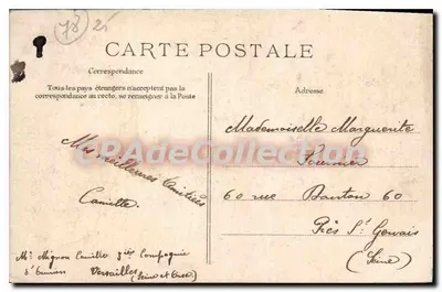 Versailles — Avenue de Saint-Cloud w kierunku pałacu — ELD, nr 241 — Rewers