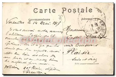 Versailles - La Caserne - Quartier de la Reine — Édita Paris-Versailles, n°289 — Rewers