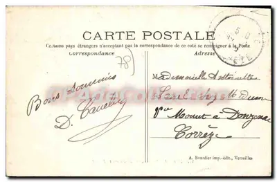 Versailles — As Salvas de Artilharia do 14 de Julho — A. Bourdier imp.-edit., Versailles — Verso