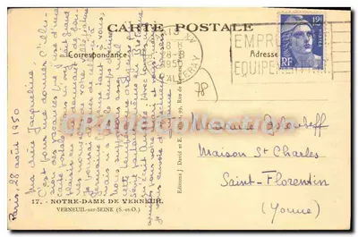 Notre-Dame de Verneuil — Edição J. David e E. David, n°17 — Edições J. David e E. David — Verso