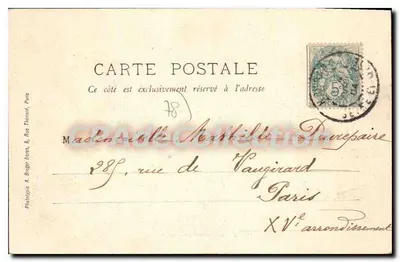 Houdan — Atrás da Igreja — Fototipia A. Begor, Paris — Verso