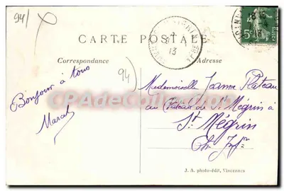 JOINVILLE-le-PONT — Piękne brzegi Marne — J. A. photo-édit, Vincennes, n° 568 — Rewers