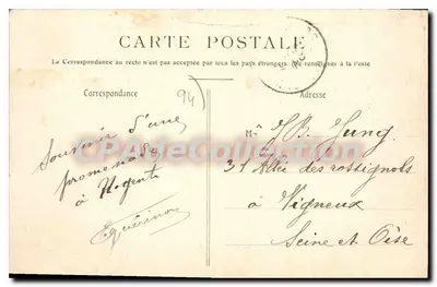 Nogent-sur-Marne — Les Bords de Marne — E.V. 429 — Verso