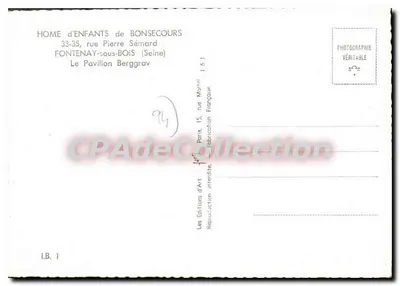 Vila em um parque arborizado — Editor J. Ron, n° I.B. 1 — Verso