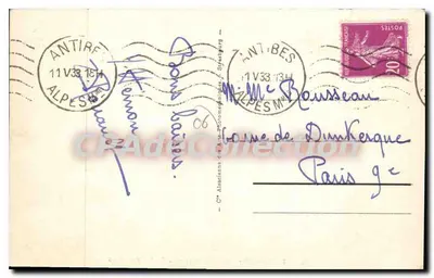 Antibes - De Oude Stad - De Keten van de Alpen — uitgever ARA, n°7 — Achterkant