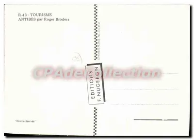 Antibes — Jej plaża Juan-les-Pins, jej przylądek, stacja letnia i zimowa — Roger Broders — Rewers