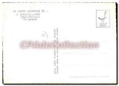Beaulieu-sur-Mer — Ogólny widok — Lapie Service Aérien — Rewers