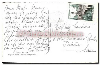 Cannes — Wyjazd na wyspę Świętej Marguerity — Foto Ces Arts Pharamécaniques — Rewers