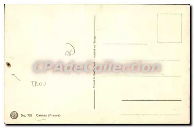 Cannes — Widok portu z czerwoną żaglówką — L. Honnaum — Nr 702 — Rewers