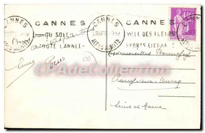 Cannes — Basen nowego ogrodu — CPAdéCollection — Rewers