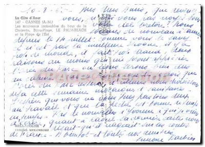Cannes - Croisette i Plaża Wschodnia — widok powietrzny — Rella — Rewers