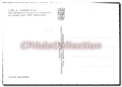Cannes — Widok z powietrza na port i centrum miasta — IRIS — Rewers
