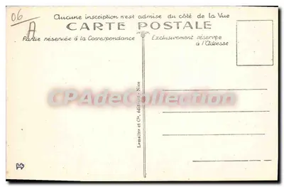 L'ESCARÈNE e o Viaduto da linha Nice-Coni — Lemaître & Cie, editor Nice, n° 06 A — Verso