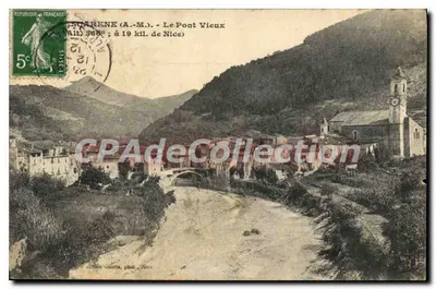 Sainte-Agathe (A.-M.) - O Velho Ponte — a 19 quilômetros de Nice — Album Villata, fot., Nice