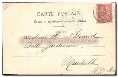 Golfe Juan — Kominiowa pomnika wylotu Napoleona I z wyspy Elba (1815) — Wydawca: CPAdéCollection — Rewers