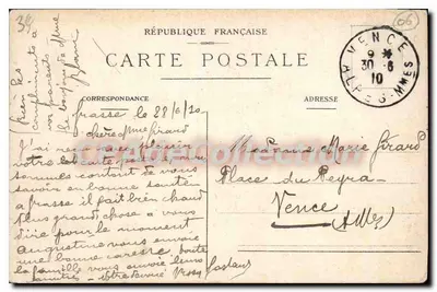 Grasse — Vista Geral — MP. Imbert & Cie, Grasse — Verso