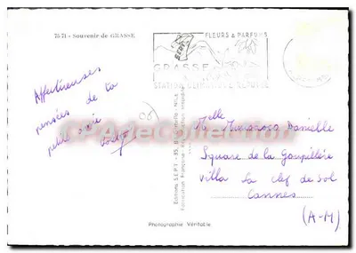 Grasse — vista panorâmica e mercado — Edições SEPT - 7571 — Verso