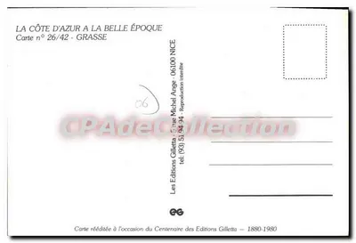 Grasse - Stazione del Cours - Partenza del Tramway, Grasse-Cannes — Edizione Gilletta, N° 52 — Verso