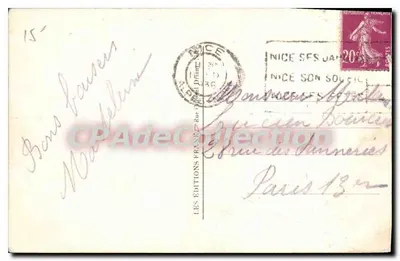 Dourn-les-Pins — Vista das falésias e do porto — Les Éditions Frantz, n°45 — Verso