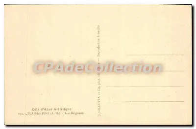 Juan-les-Pins — Os Banhistas — J. Gilletta e Cie, Côte d'Azur Artistique, n°672 — Verso