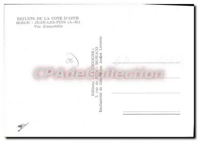 Juan-les-Pins — Vista generale — Edizioni « LA CIGOGNE » — Verso