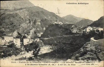Vallée de la Vésubie — Lantosque — Les Hôtels — Route de Nice — Collection Artistique — Édition Giletta, Nice