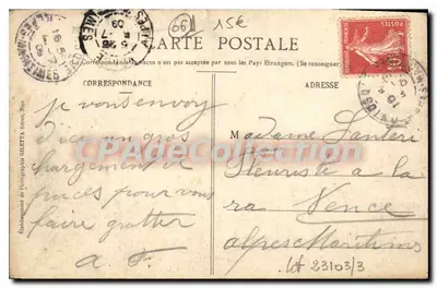 Vallée de la Vésubie — Lantosque — Les Hôtels — Route de Nice — Collection Artistique — Édition Giletta, Nice — Verso