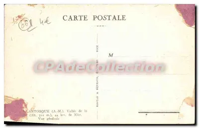 Lantosque (A.-M.), Dolina Vesubie — Ogólny widok — Rostan & Menéaud, wydawca, Nice — Rewers