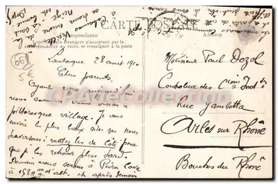 Lantosque i rzeka Rivet — Photo-Cauvin - Nice, n°1409 — Rewers